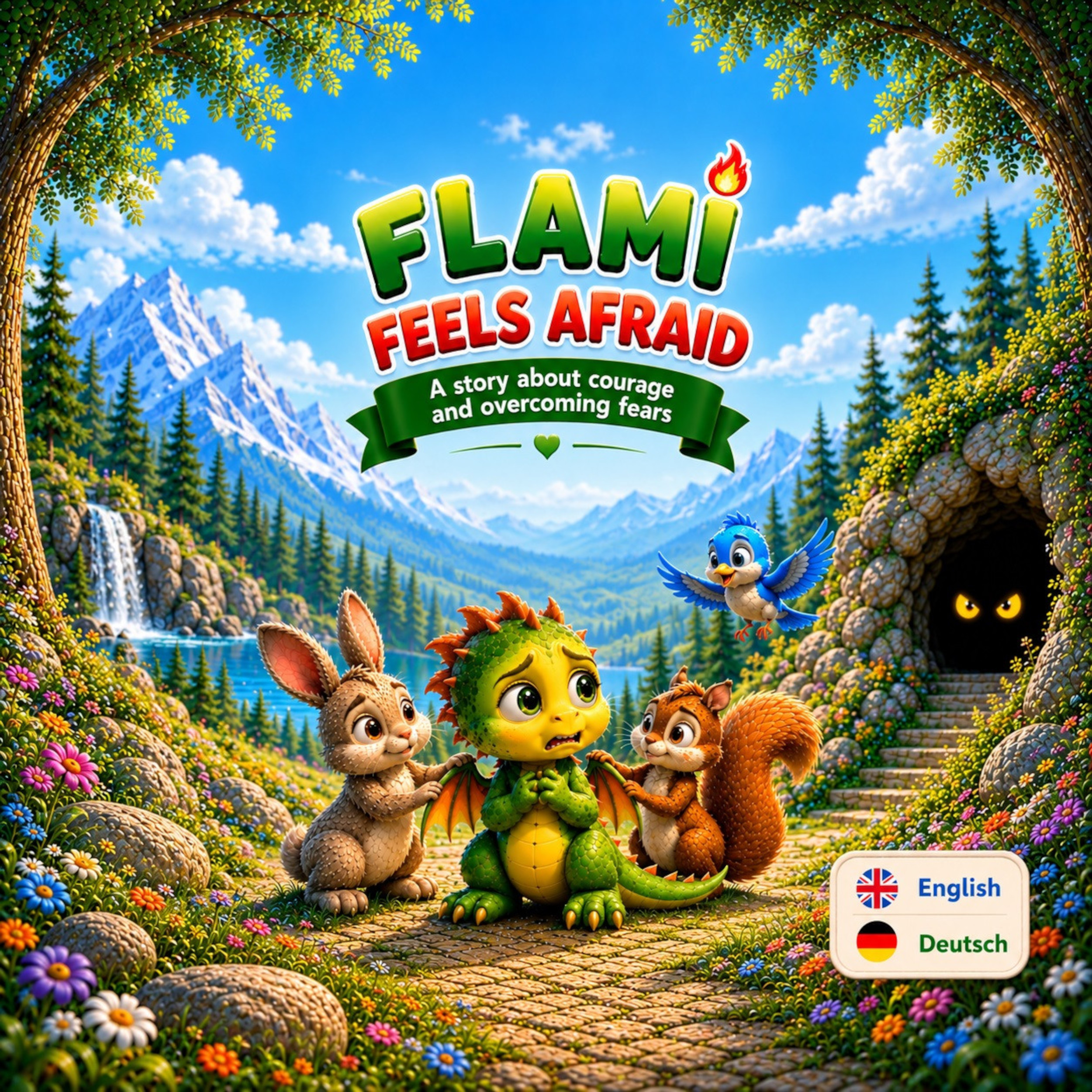Flami is afraid – English German bilingual book